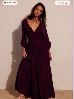 Free People Dixie Maxi Dress in BLACK, Size XS